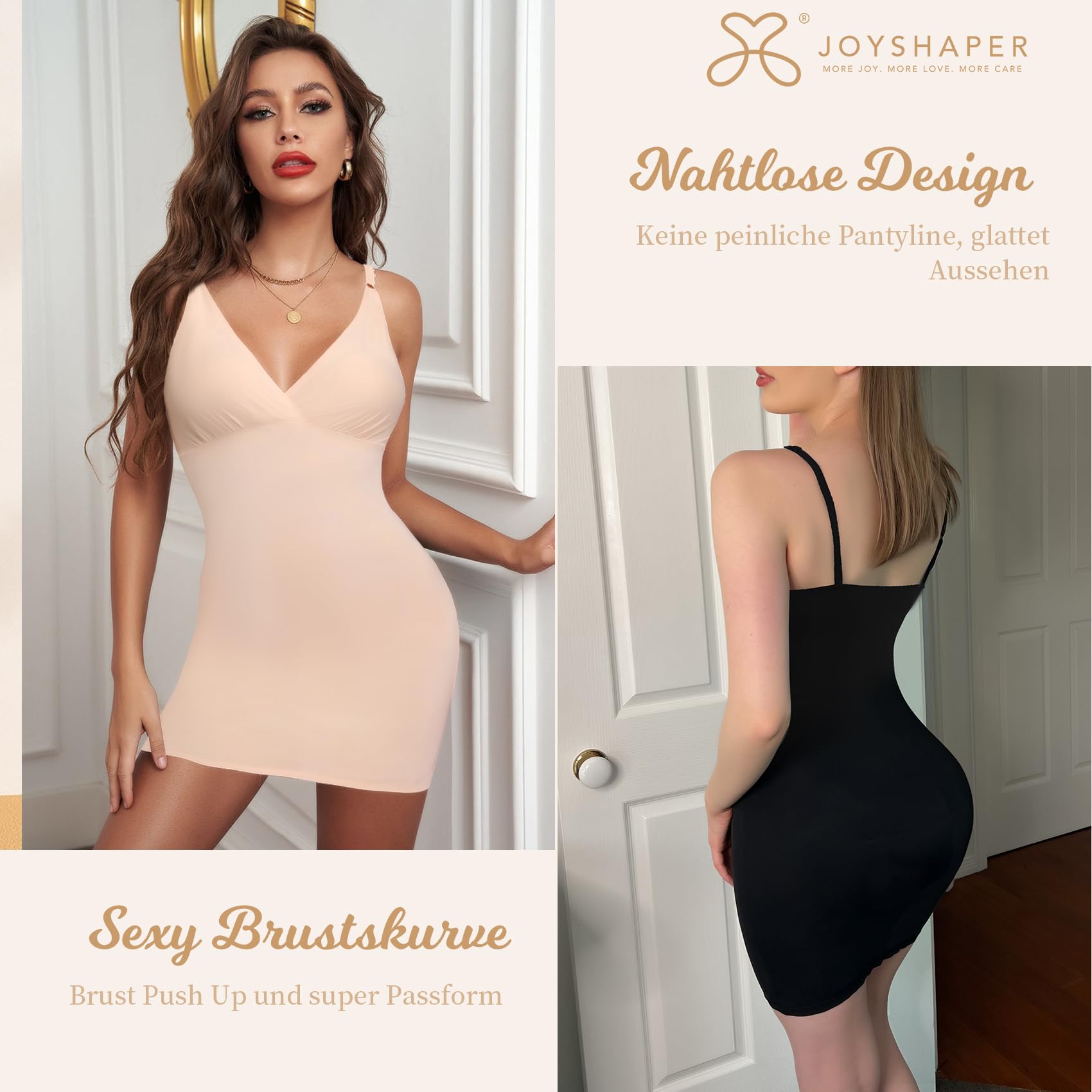 Joyshaper Vestido Tallado con Tirantes para Hombros Adecuado Prendas de Adelgazamiento Femenino