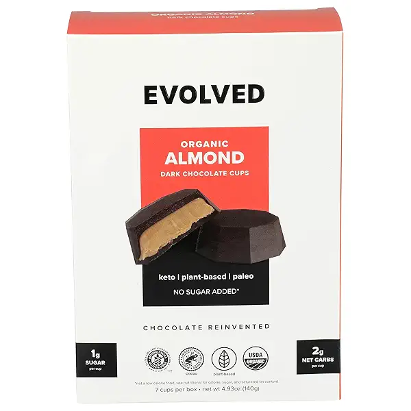 Evolved, Cups Keto Almond Butter Organic 7 Count, 4.93 Ounce 1