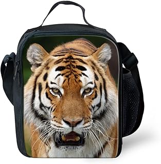 3D Tiger Lunch Bag Kids Small School Shoulder Cooler Bags Stylish for Children