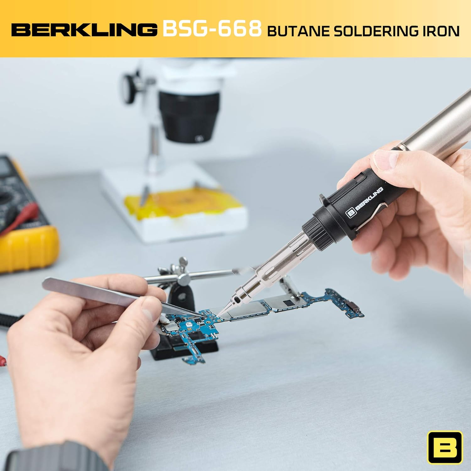BSG-668 Pro Grade Butane Soldering Iron with 5 Tips Set Bundle
