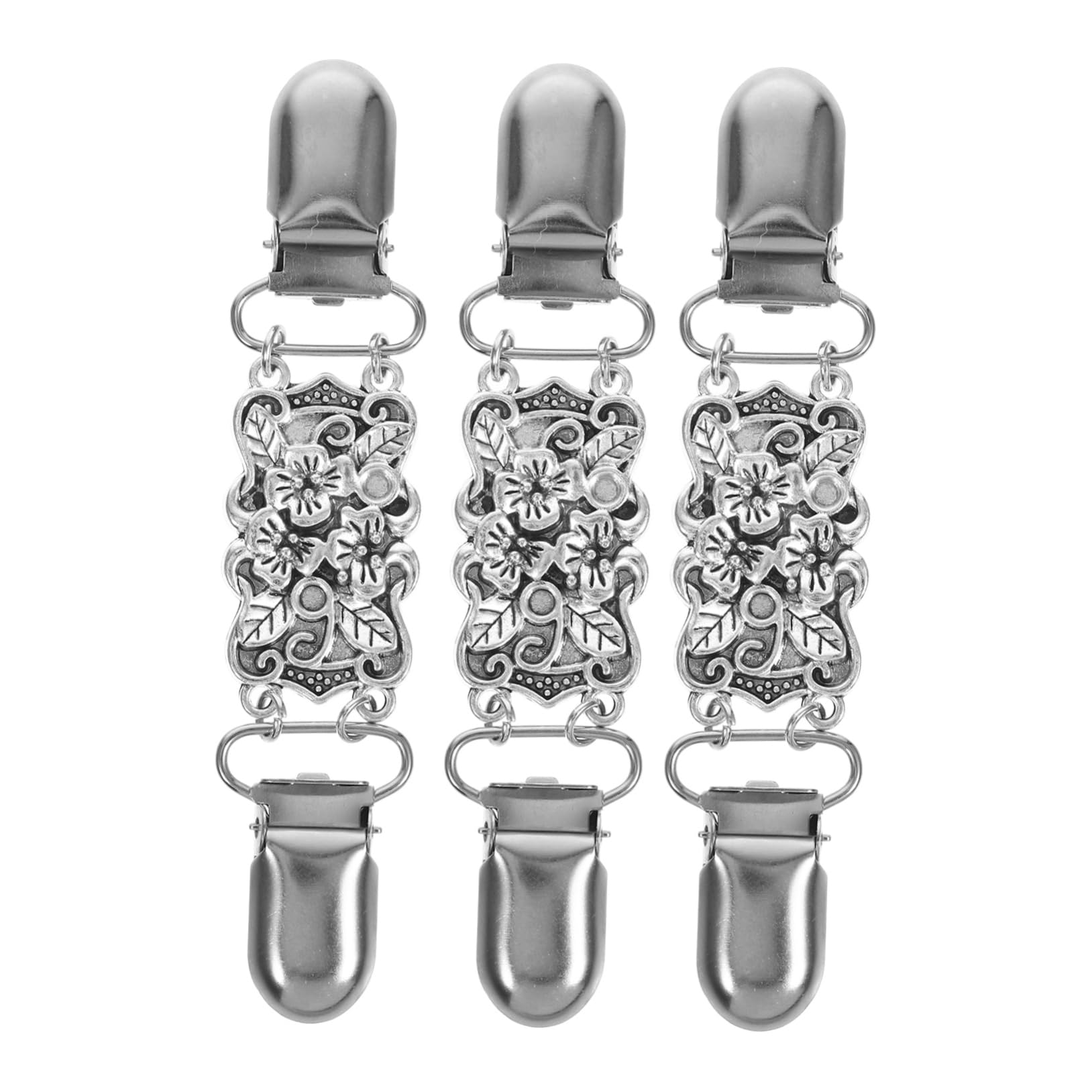 Ensemble 3pc de clips de châle en métal ciselé | Accessoires de mode - 8