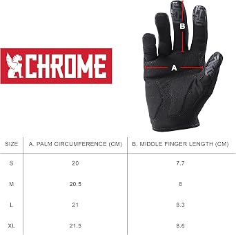 Chrome Industries Midweight Cycle Gloves - Black