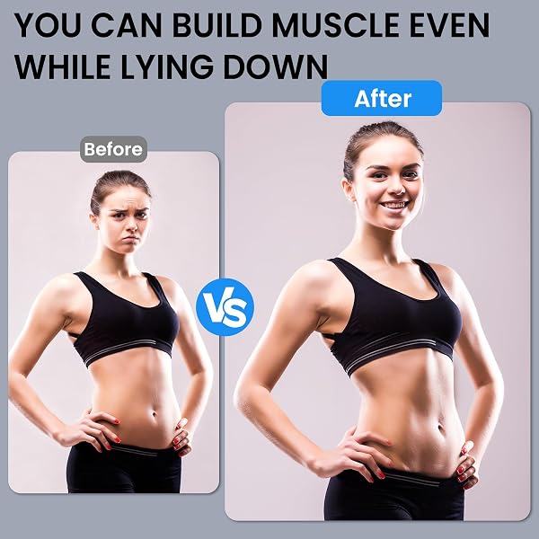 EMS Abdominal Muscle Trainer, Electric Abdominal Muscle Trainer with 10 Modes 30 Intensities, EMS Training Device Type C Charging for Abdominal Muscle Building, Calorie Consumption Display - 2