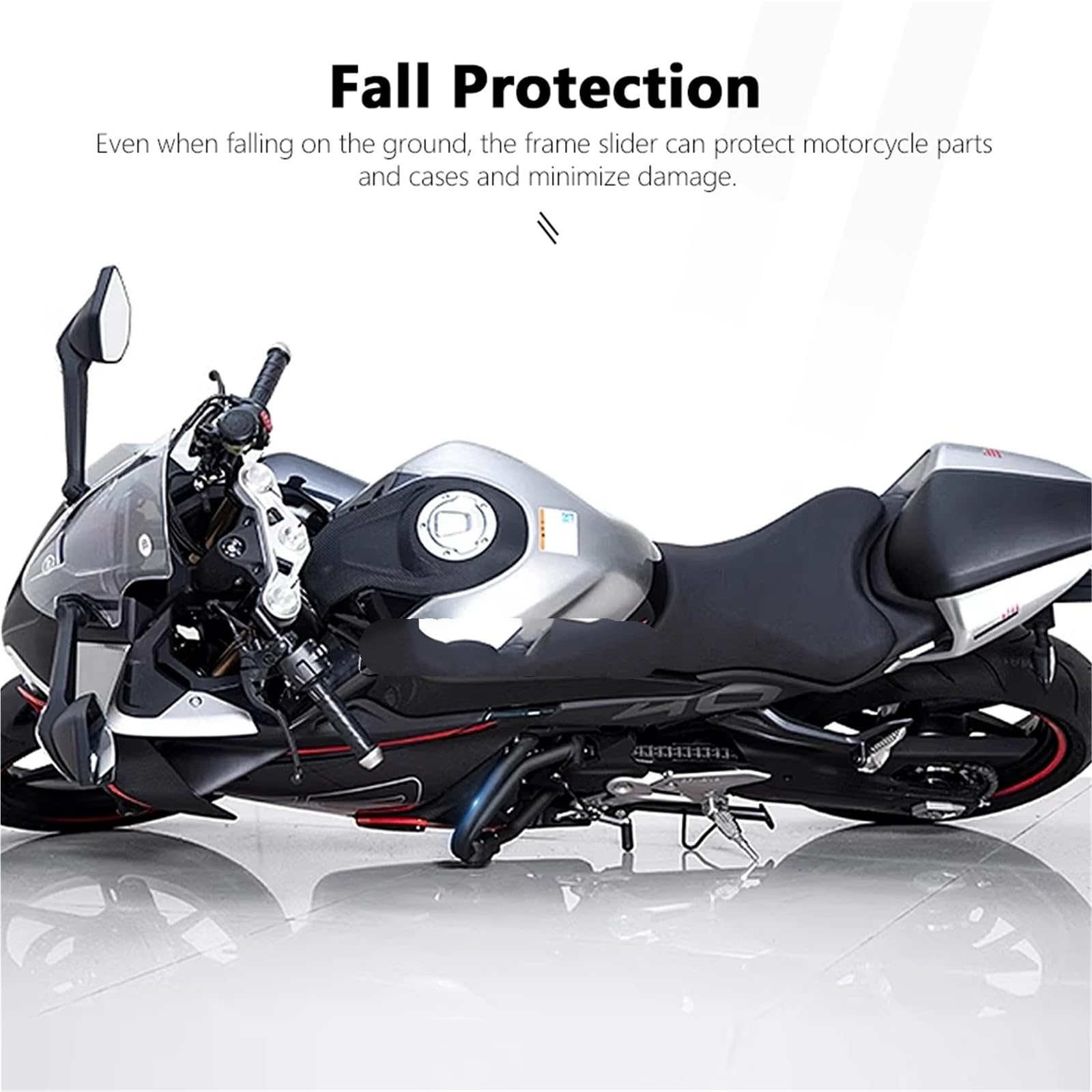 Compatible con barras de jaula deportivas CFMOTO 450SR | Se adapta a 2022-2023. Juego de aros laterales aptos for el carenado.