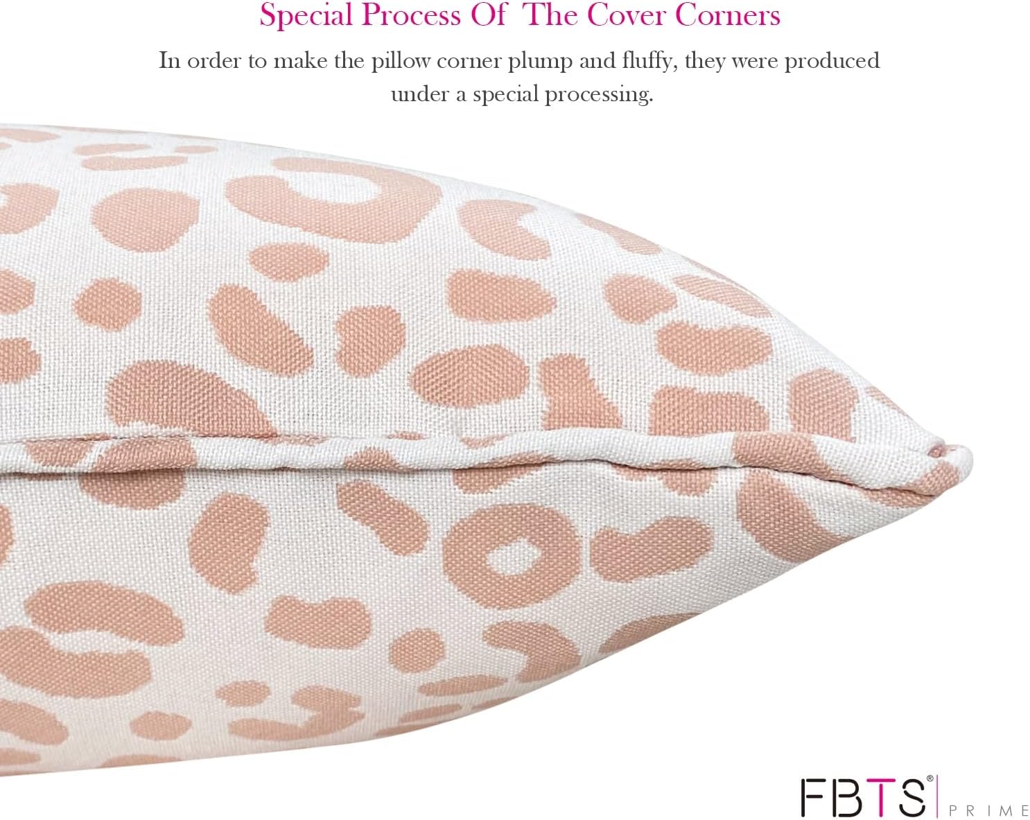Pack of 2 Outdoor Waterproof Decorative Lumbar Pillows Covers for Patio Furniture, 20x12 Inch Fade Resistant Patio Garden Lumbar Cushion Covers for Couch Bed Sofa, Leopard Grain Pink