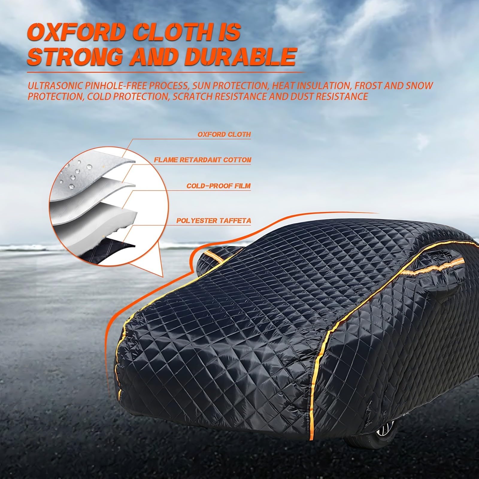 Funda Coche Antigranizo para Chrysler Grand Voyager AS 2008-2015,Funda Coche Granizo contra Polvo contra Granizo Impermeable Y Sol Invierno Protector Exteriores Y Coches Cubierta 250228