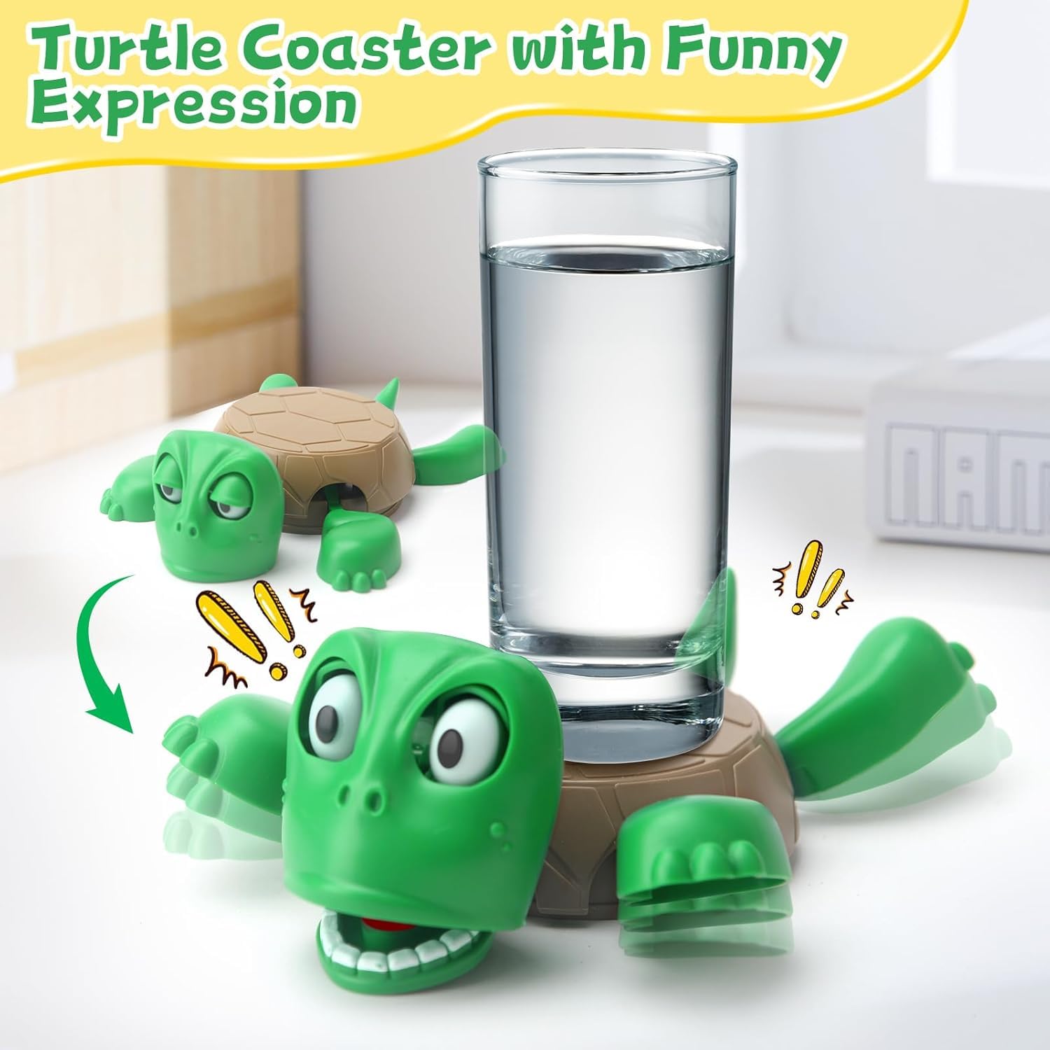Turtle Coaster, Schildpadden Koppen Ondersteller, 3D