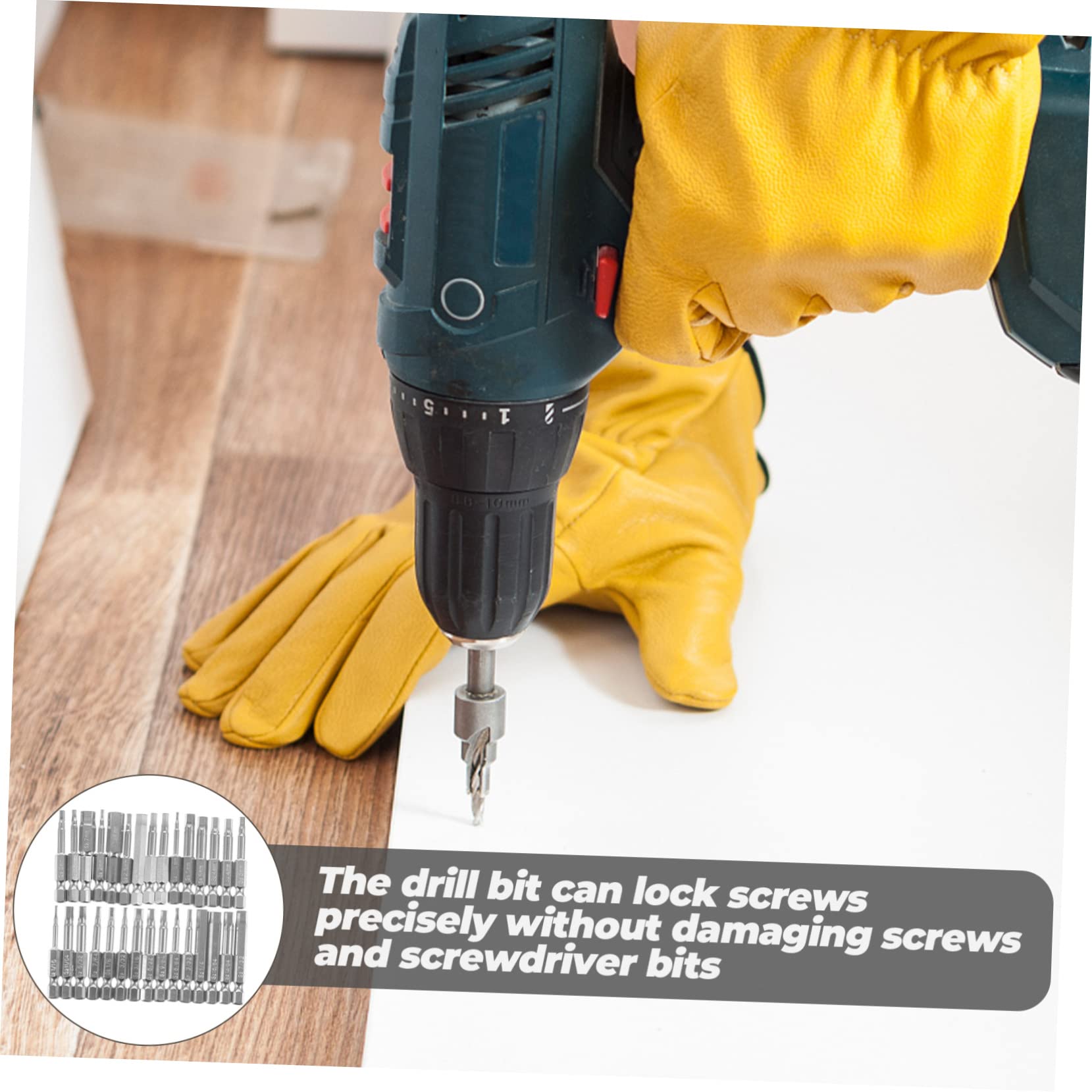 Mikikit Multifunctional Drill Bit 1 Steel Drill Bits Assortment Design for Easy Screw Holding