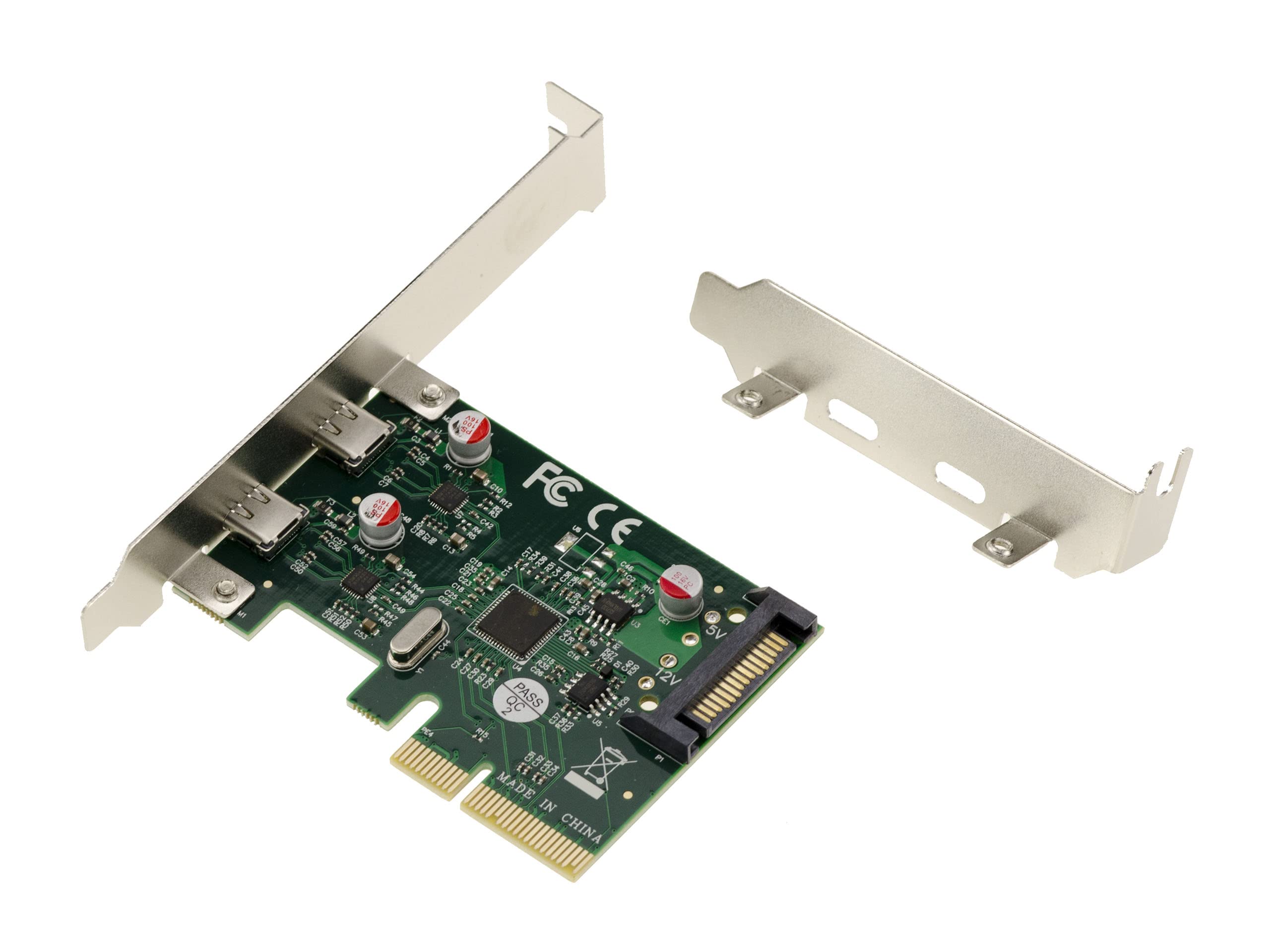 KALEA-INFORMATIQUE Scheda controller PCI Express da PCIe a USB 3.1 10GB 2 porte esterne di tipo C con chipset ASM1142