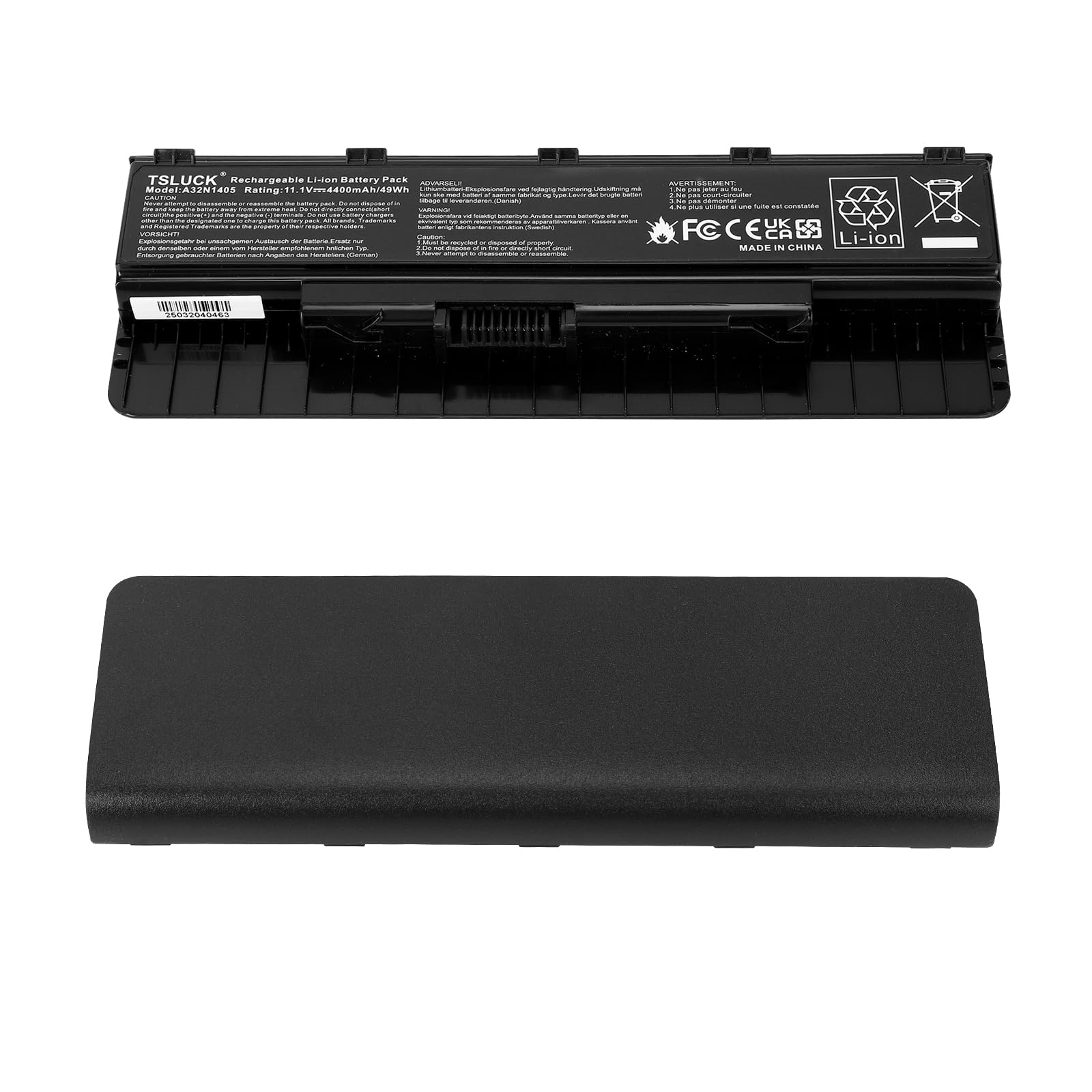Shentec Batteria Sostitutiva Per ASUS N551 N751 ROG G551 G771, 10.8V 4400mAh 48Wh (A32N1405, A32NI405)