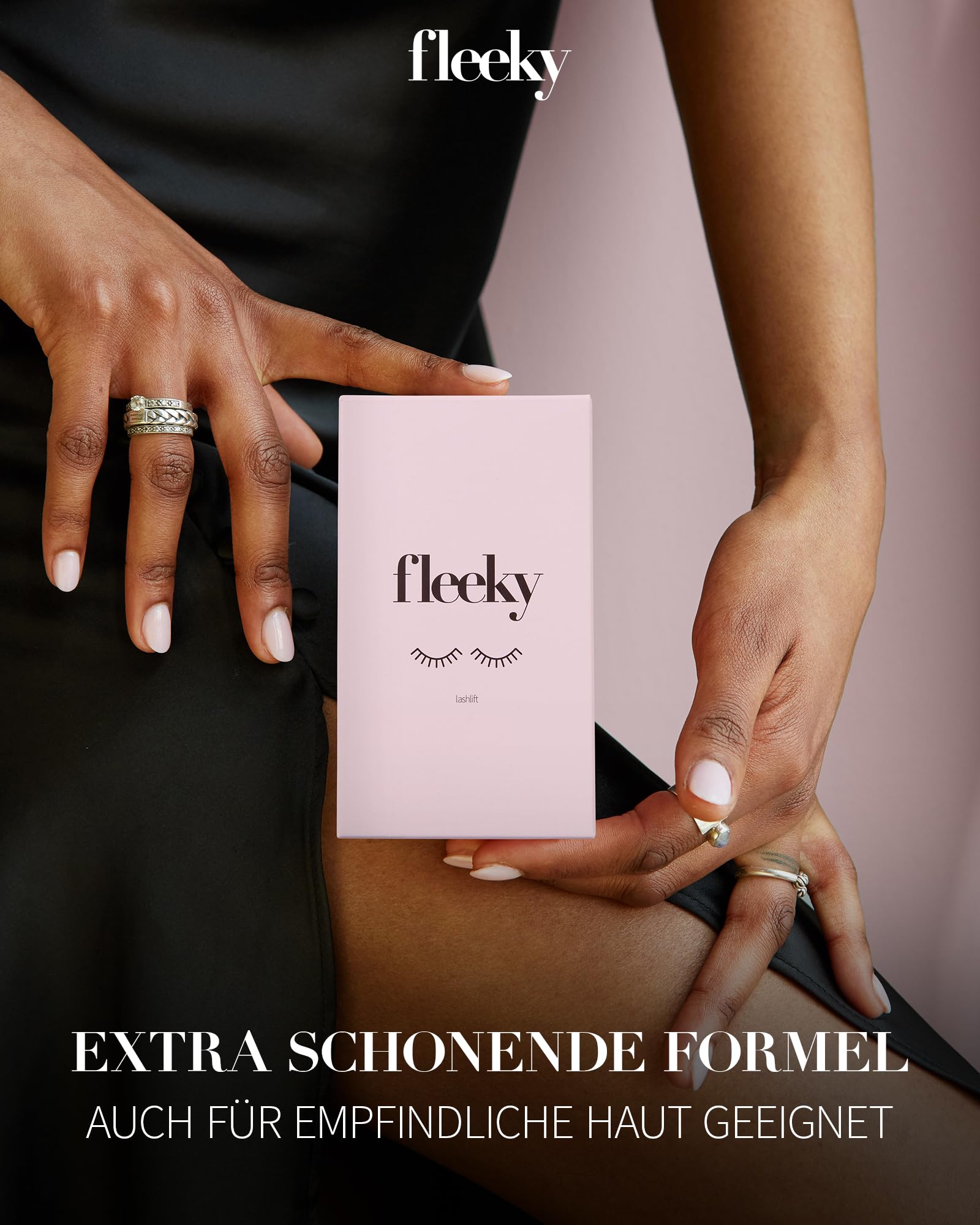 Fleeky Lash Lifting Set - Wimpern Lifting Set - lässt Natürliche Wimpern Länger Wirken - Schonend & Einfach - hält bis zu 6 Wochen - Made in EU
