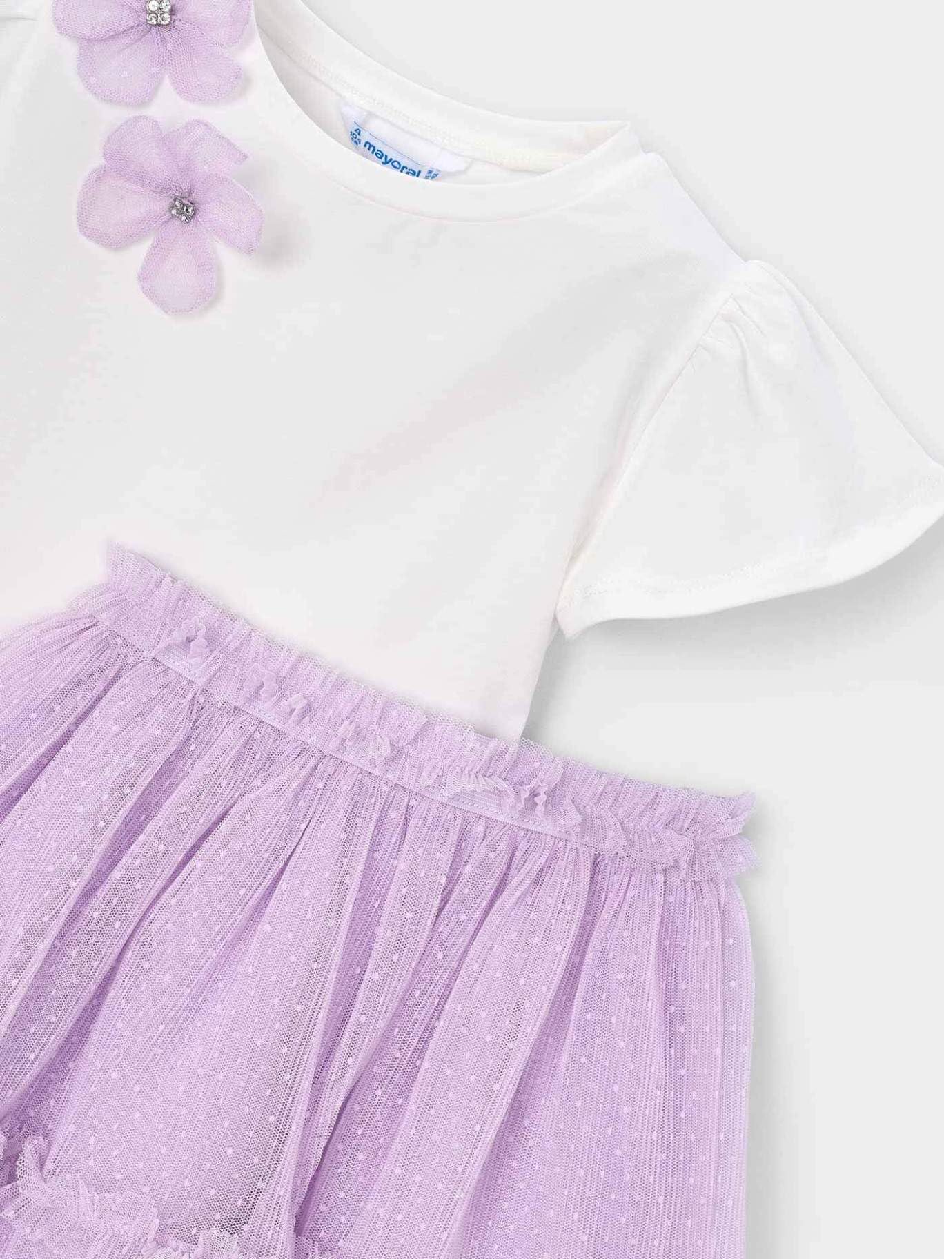 Mayoral Compl.Gonna Tulle per Bambine e Ragazze Malva