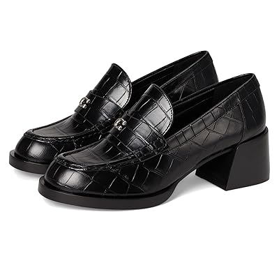 COACH Natalie Embossed Croc Loafers Women