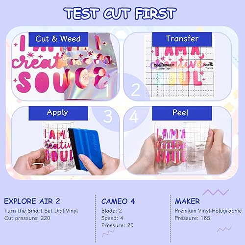 Vista 44 de TECKWRAP - Hojas de vinilo holográficas precortadas (12 x 12 pulgadas)