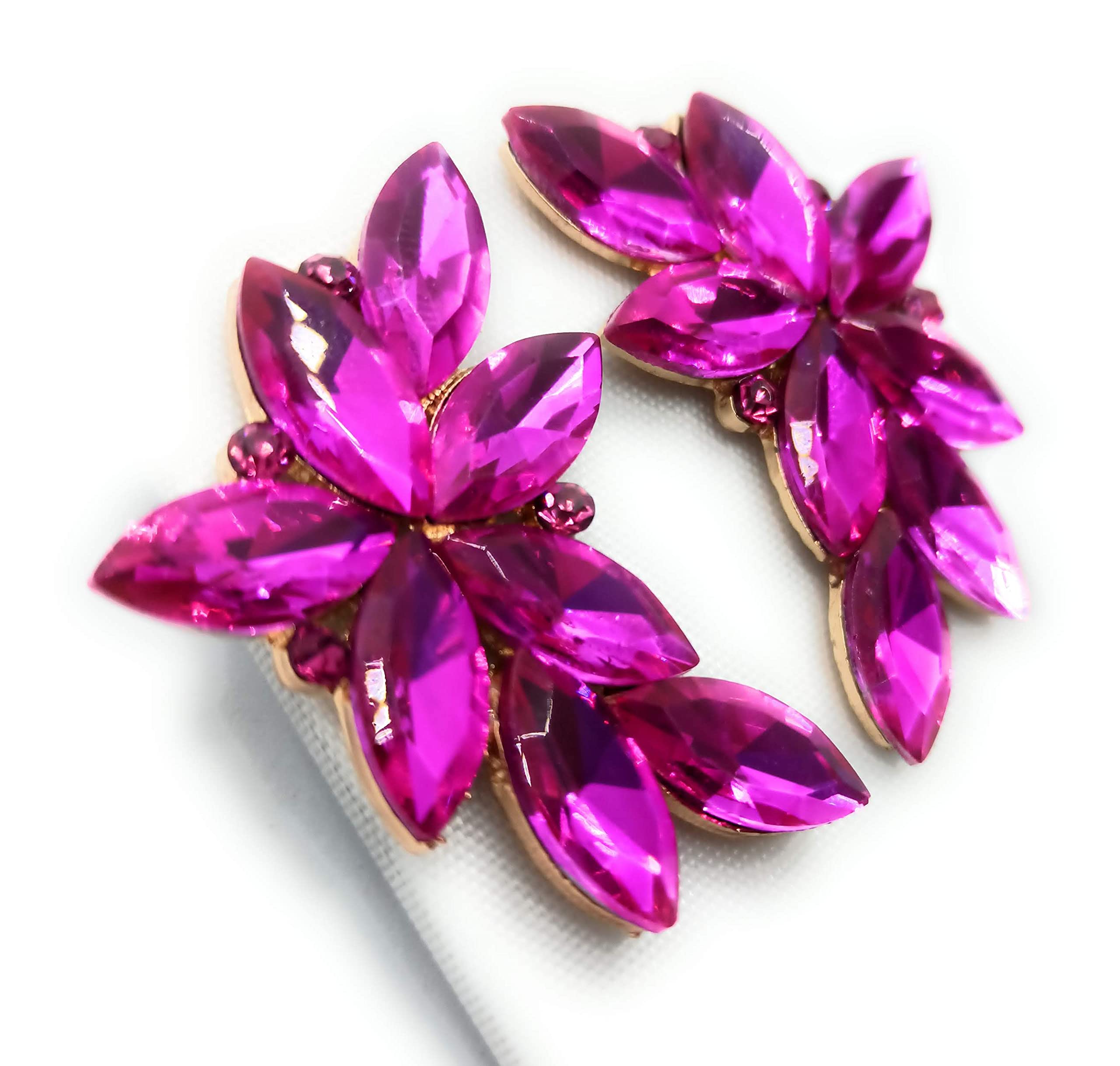 Pendientes largos grandes mujer bisutería alta gama cristales de colores espectaculares fiesta boda