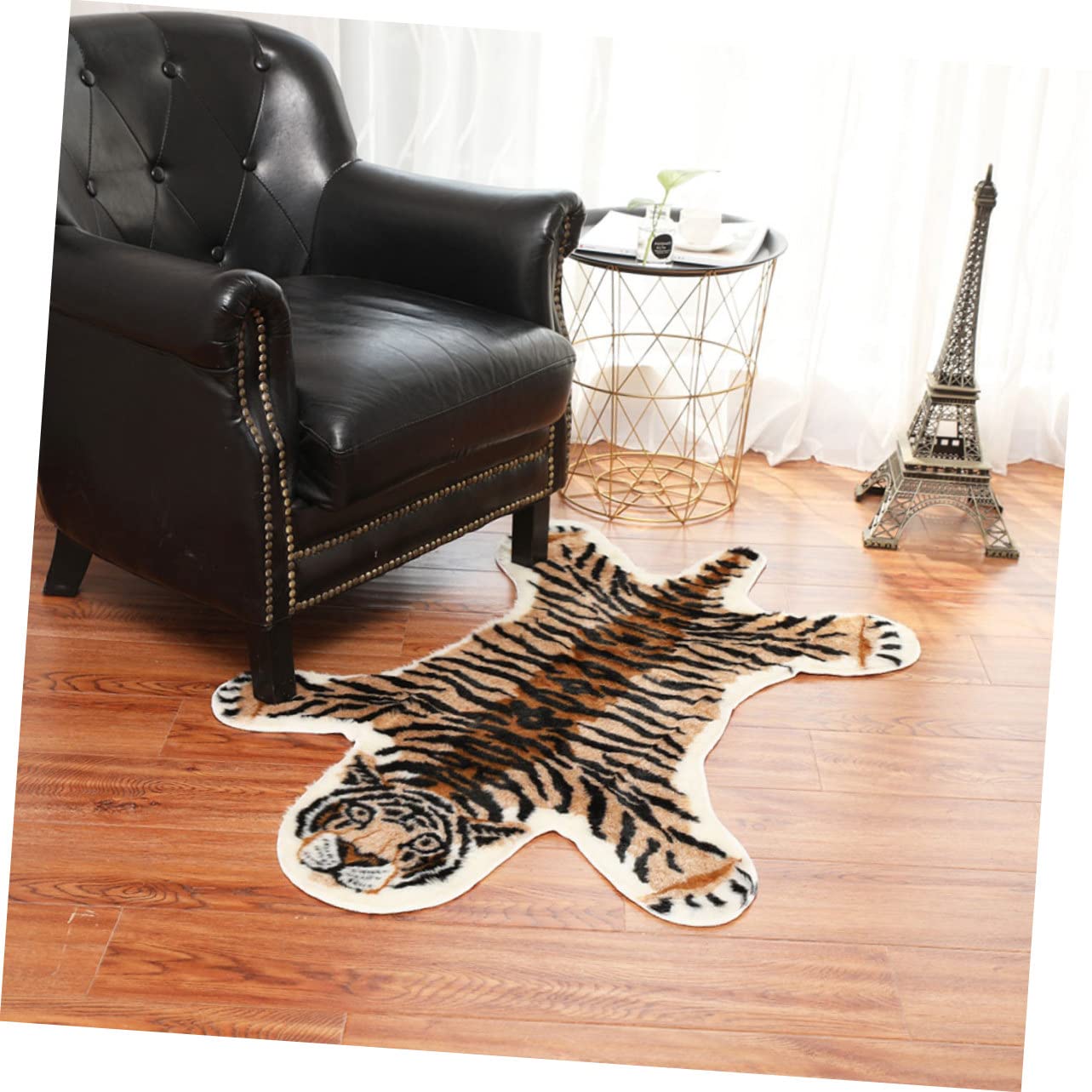 Polyester Tapis Tigre Décor pour Salon et Chambre, Lavable