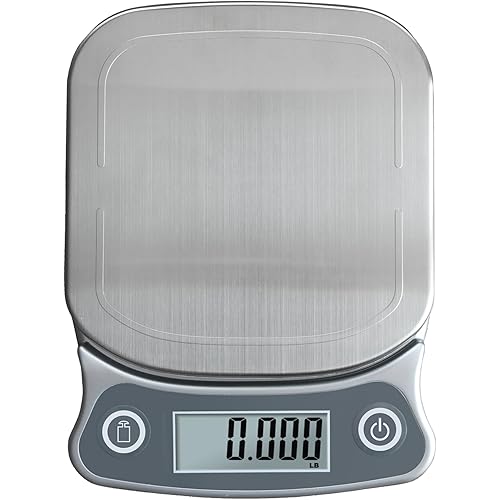 Eat Smart ESKS-10 Precision Elite Digital Kitchen Scale - 15 lb. Capacity, UltraBright Display and Stainless Steel Platform