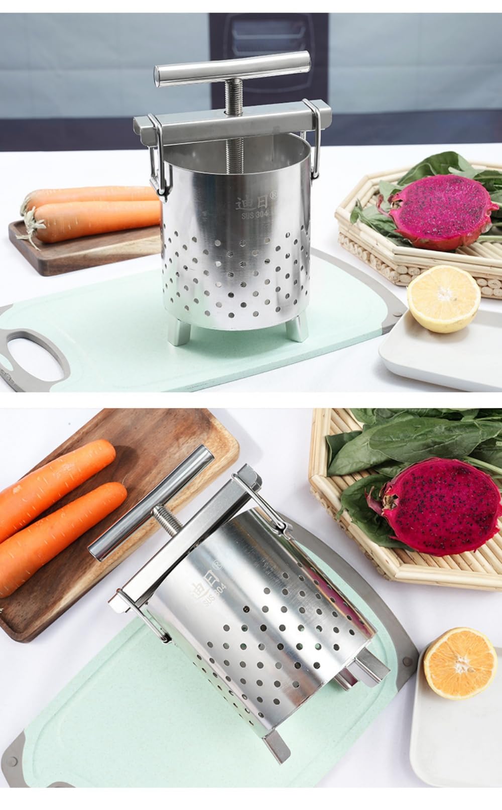 Amazon.co.jp: ステンレス製水絞り器、家庭用餃子野菜餡用野菜絞り器