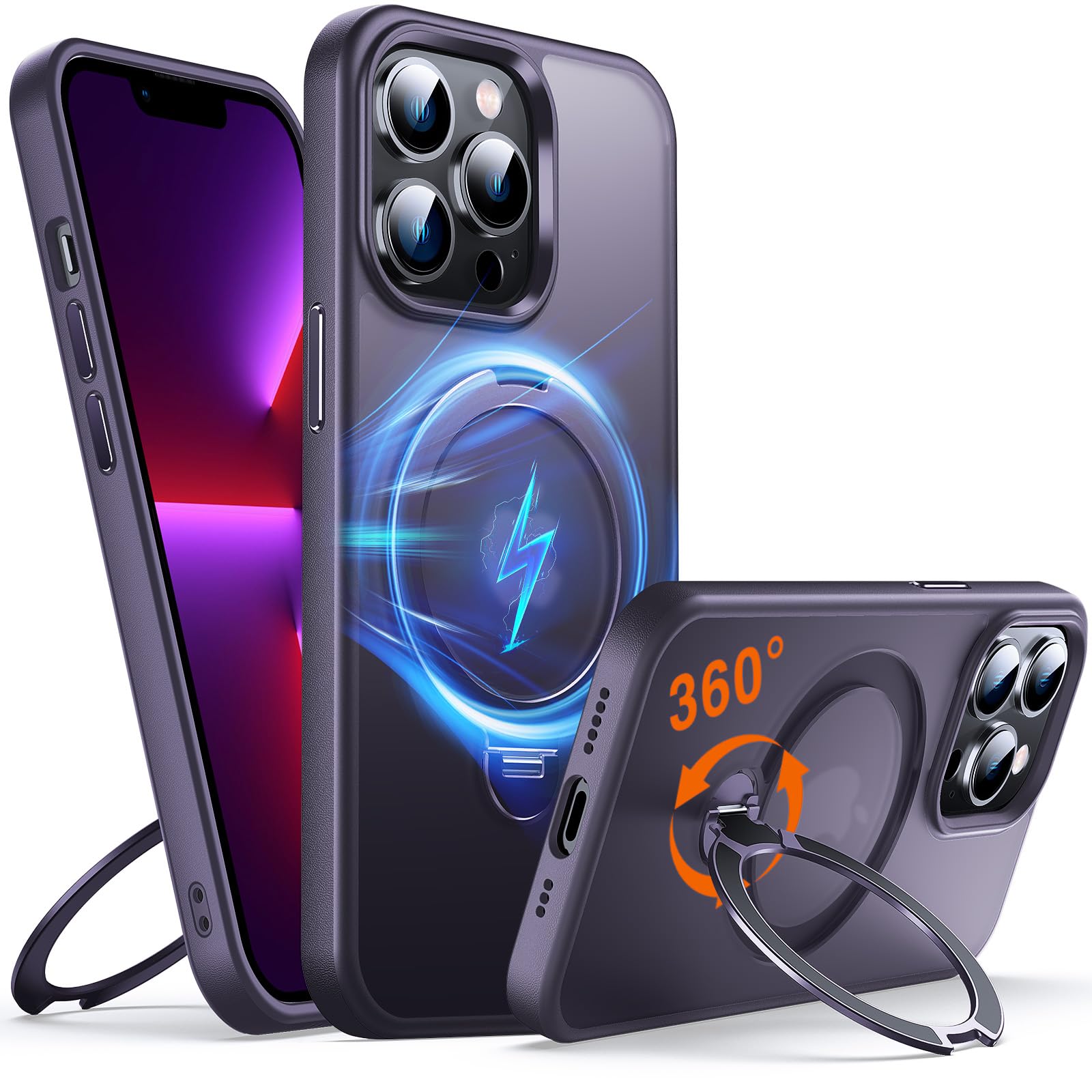 Coque iPhone 13 Pro avec anneau support pour chargeur MagSafe - 7