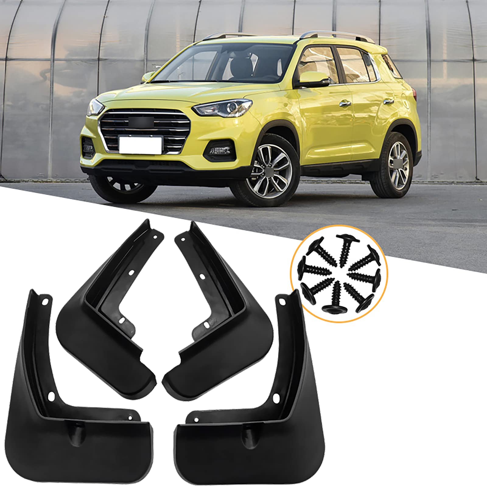 Bavettes pour auto compatibles avec Hyundai IX35 2018-2020 garde-boue voiture