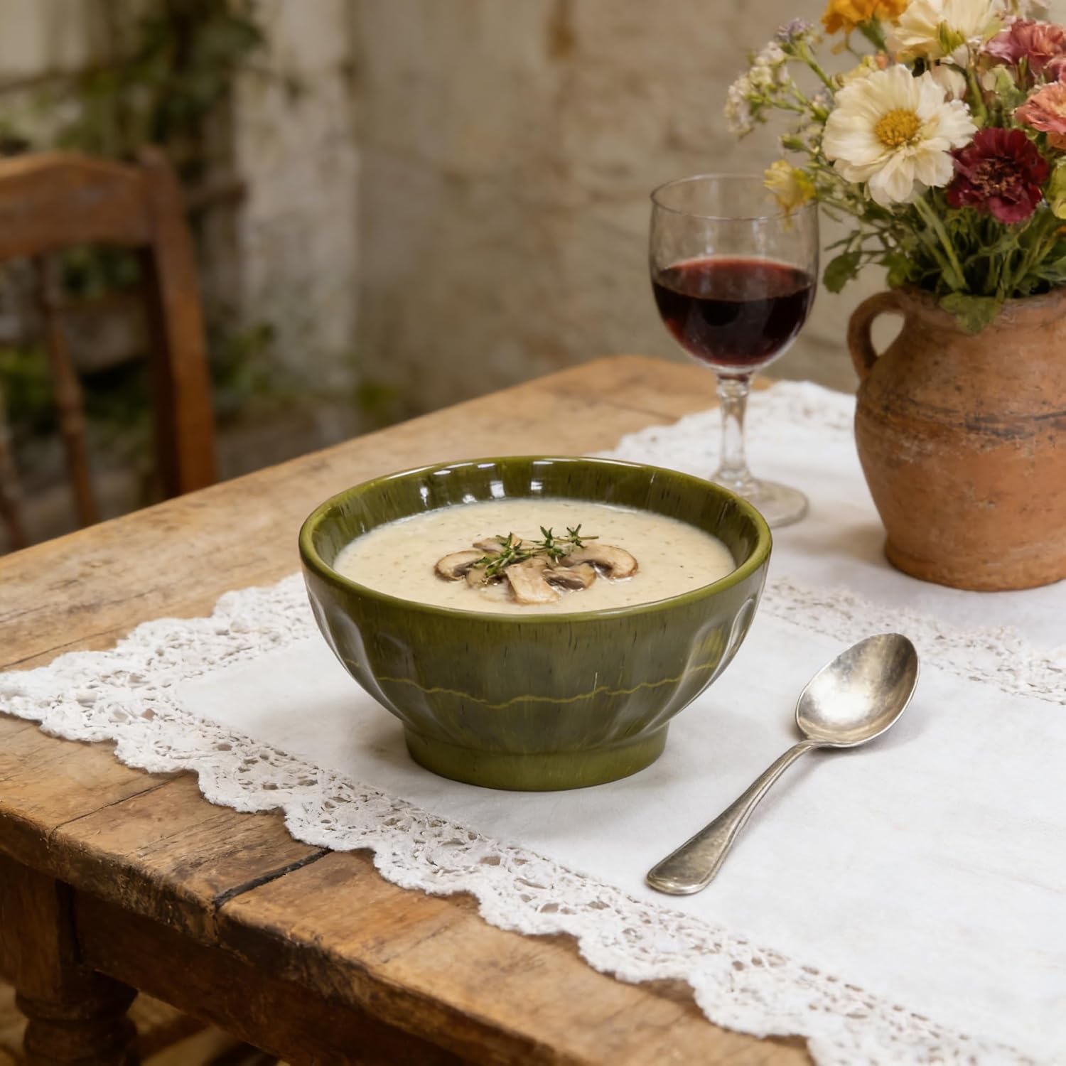 M&B GWPP Upgraded Melamine Bowls Set - 5.4 Inch Fluted Bowls｜14oz Cereal Bowls Set of 4, Microwave & Oven Safe | Perfect for Oatmeal, Soup, Salad & Snack (Mixing Color)