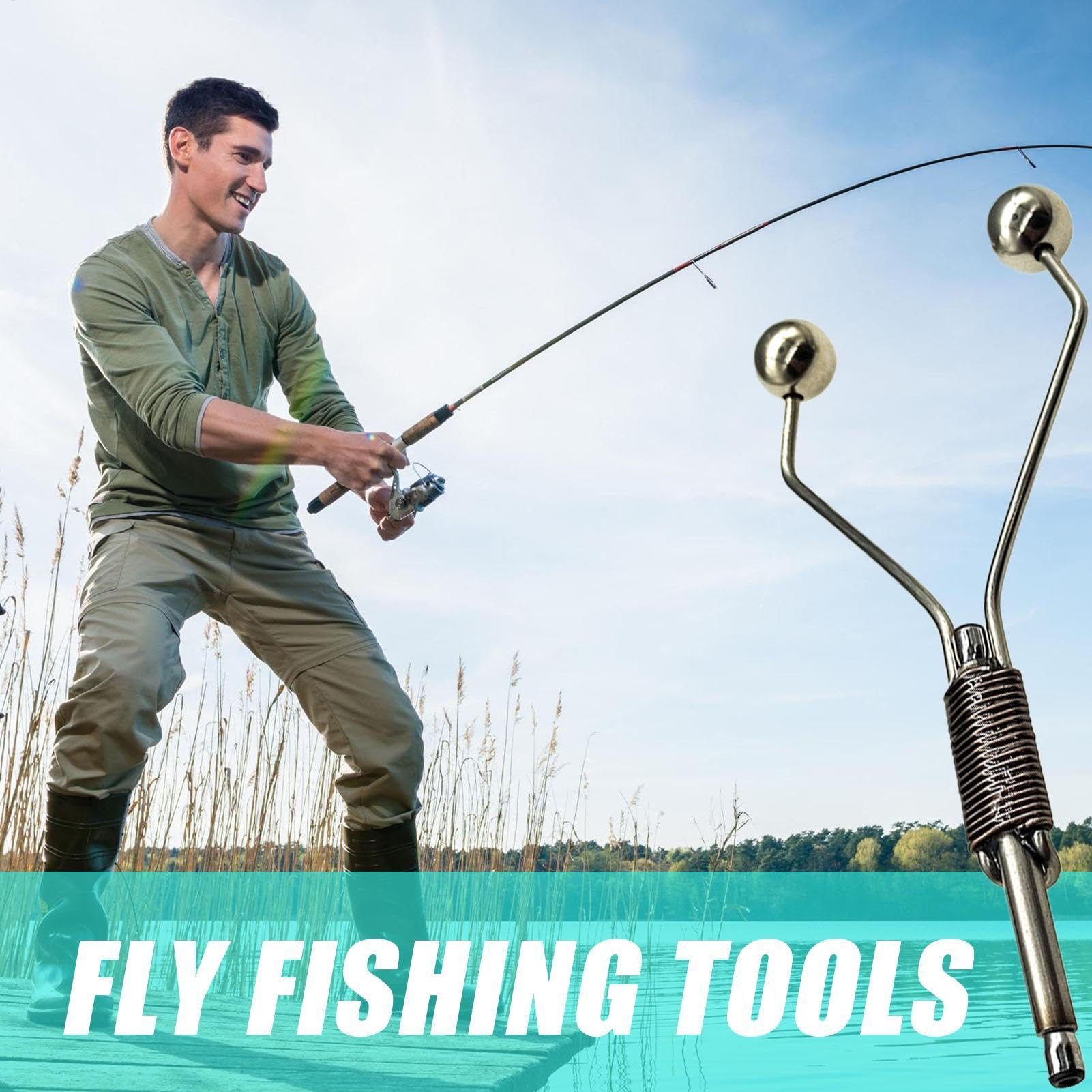 Enhebrador de lata para atar moscas, Herramienta de lata para atar moscas - Herramienta de fijación de moscas, Soporte de hilo de lata ajustable | Equipo de pesca con mosca,