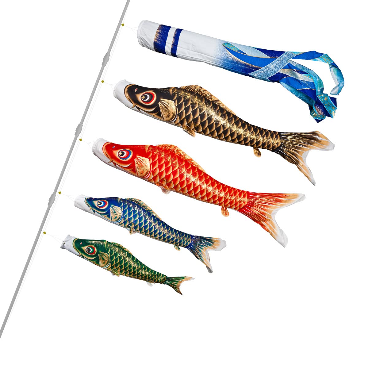 Amazon | ぷりふあこいのぼり鯉のぼりベランダちりめん星空鯉 1.5m 4色