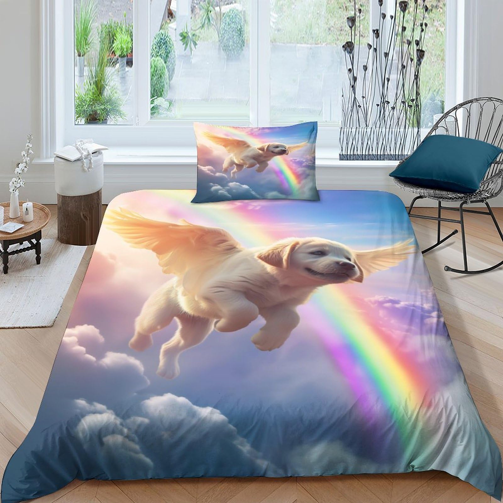 Parure de lit enfant 3D en microfibre souple avec couette animal 135x200cm