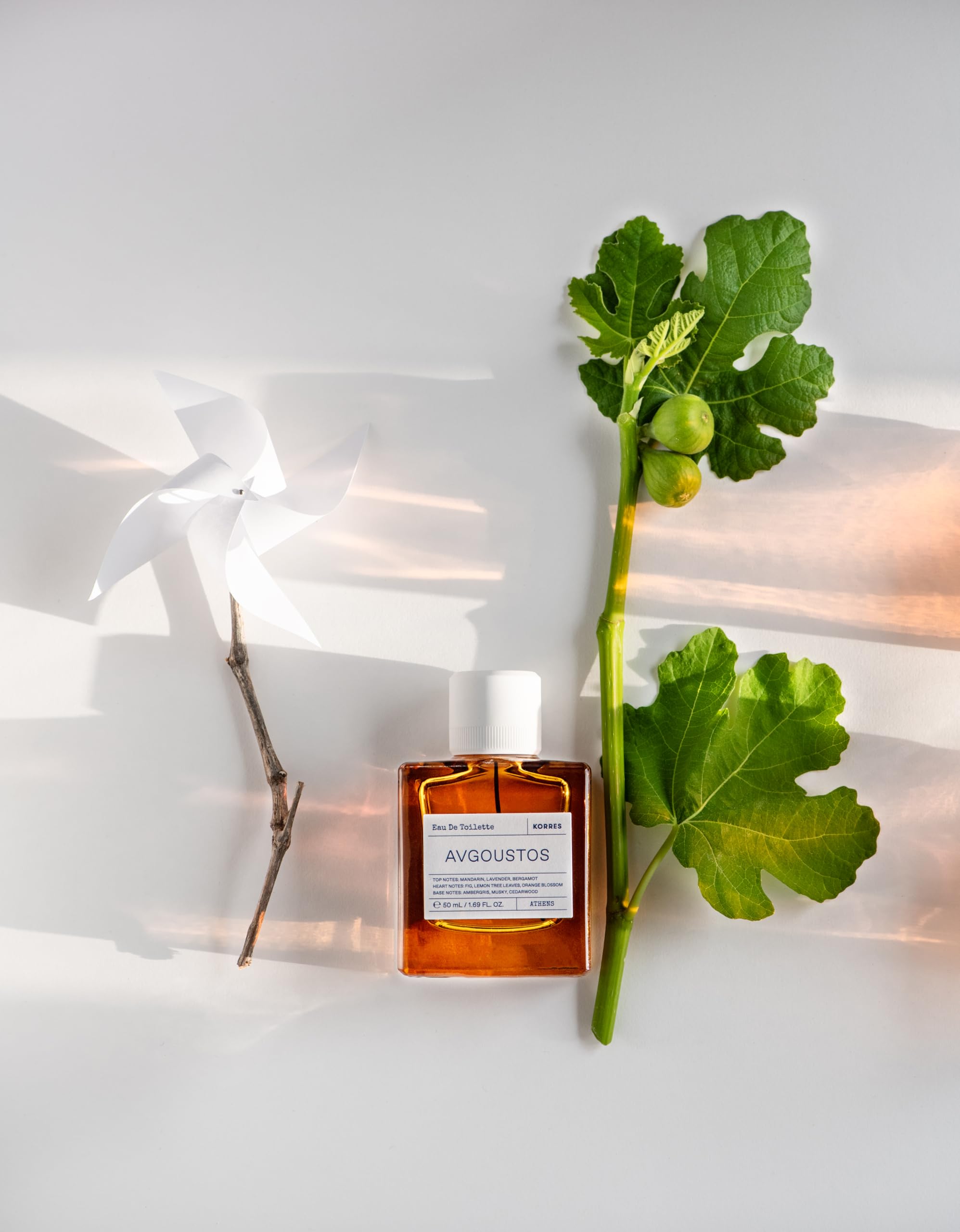 KORRES AVGOUSTOS Eau de Toilette dla kobiet i mężczyzn, zapach unisex, owocowo-cytrusowy letni zapach, wegańska, 50 ml