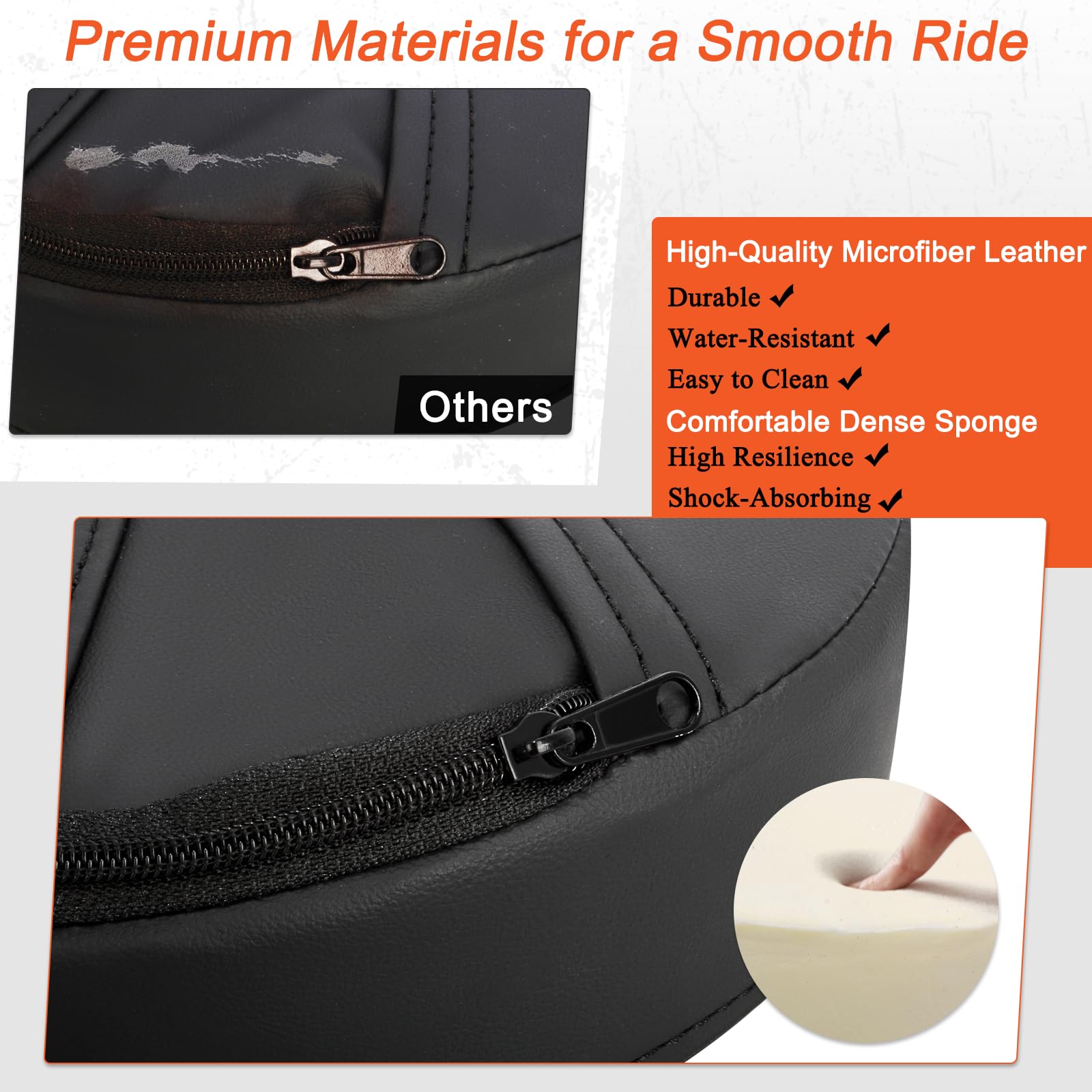 Rider Dossier réglable, coussin de dossier amovible pour conducteur de moto Harley Touring Electra Glide CVO Road Glide Road King Street Glide 2009-2025, noir #17