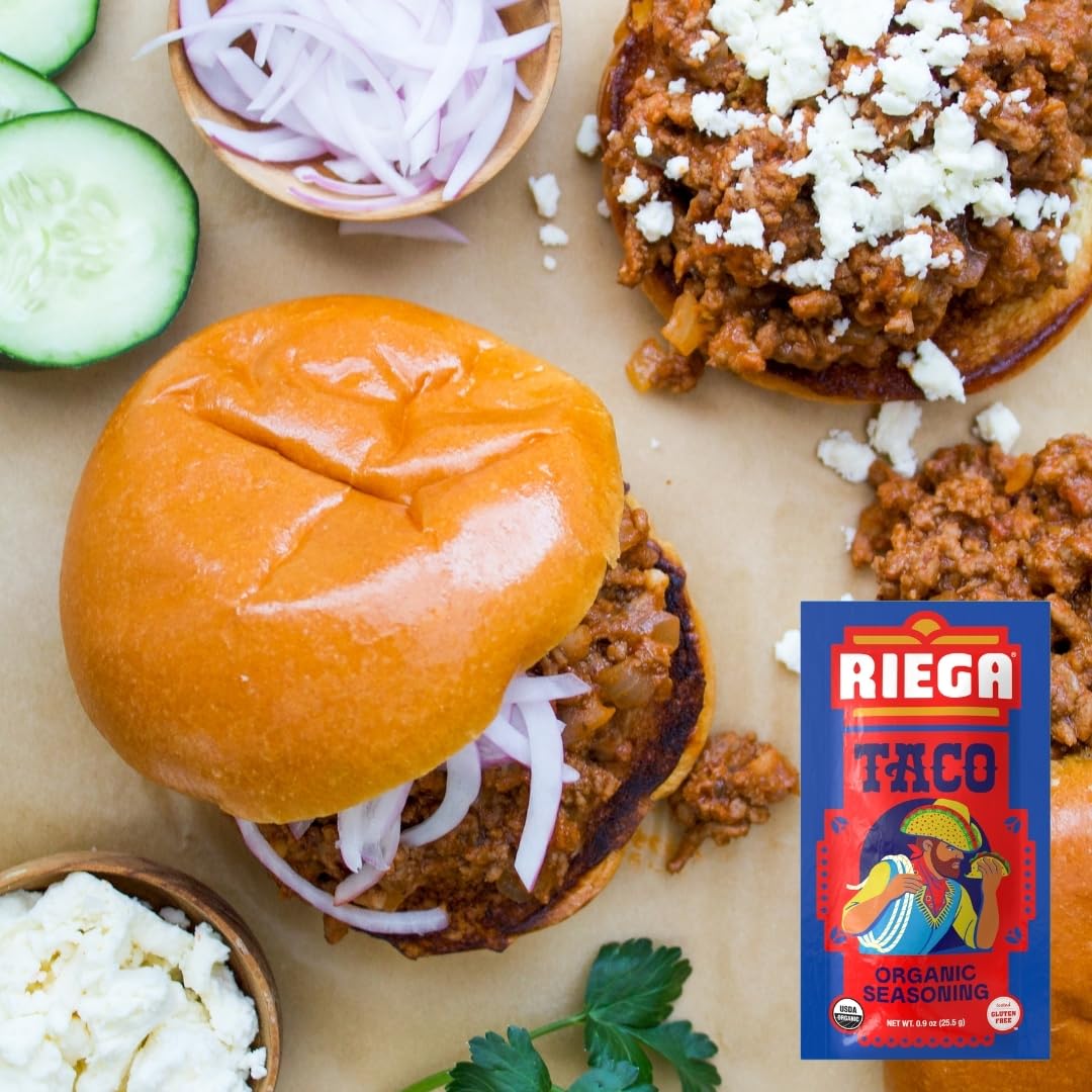 Riega Organic Taco Seasoning, Perfect Tex Mex Spice Mix for Taco Tuesday and Chili 0.9 Ounce (Pack of 8) thumbnail 6
