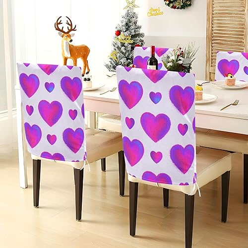 Miniatura 3 de Chair Protectors Covers Soft for Home, Restaurant, Banquet Set of 2 Seat Covers for Dining Chairs cubiertas para sillas de comedor Decor Peach