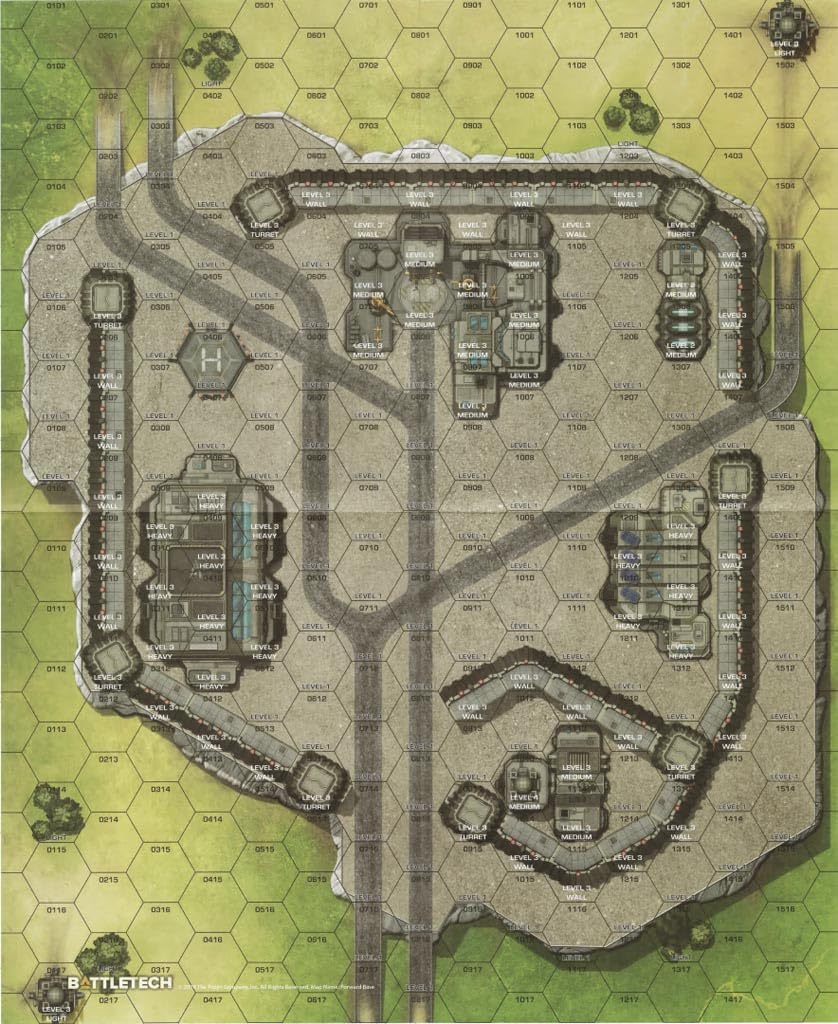 Battletech Miniatures BattleTech Grassland Map Set - 6 Double-Sided ...