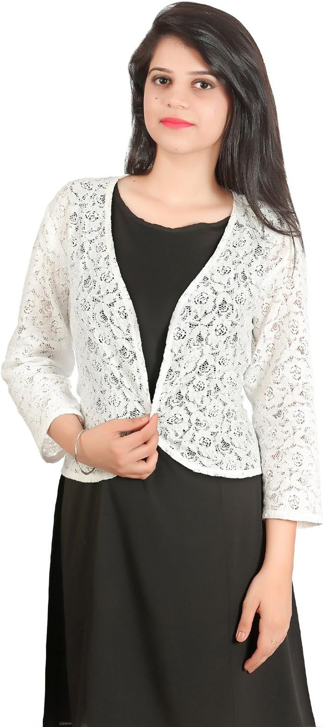 VR Designers Crochet net White Cape