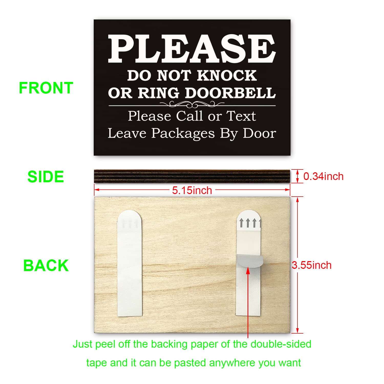 sign No Soliciting for House Please Do Not Knock or Ring Doorbell Warning - Image 2