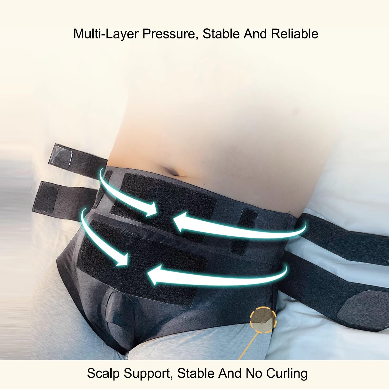 Mutande per Ernia Inguinale Uomo, Cuscinetti di Compressione Rimovibili, Supporto per Ernia Inguinale Doppia per Uomo, Design Boxer Slip(X-Large)