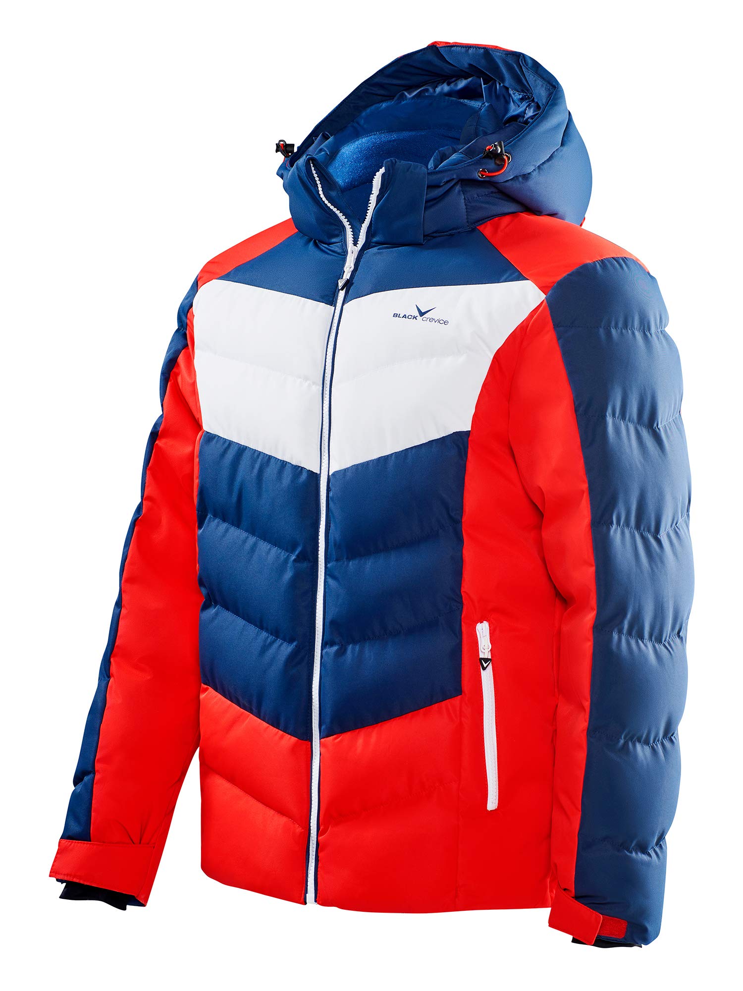 Black Crevice Men's Ski Jacket, Blue/Red/White, 54