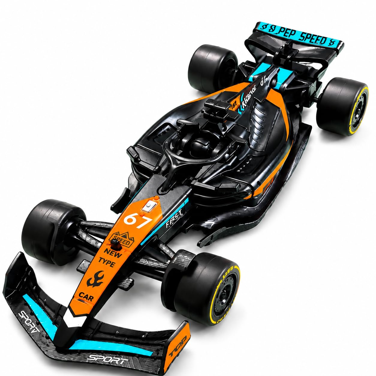McLaren MCL38 F1 2024 Die Cast Model Car 1:36 Scale Pull Back Racing Toy Car for Kids, Formula Race Cars, Collectible Car Gift for Kids Age 3+ (McLaren MCL38 F1 2024 - Black with Orange)-image-31