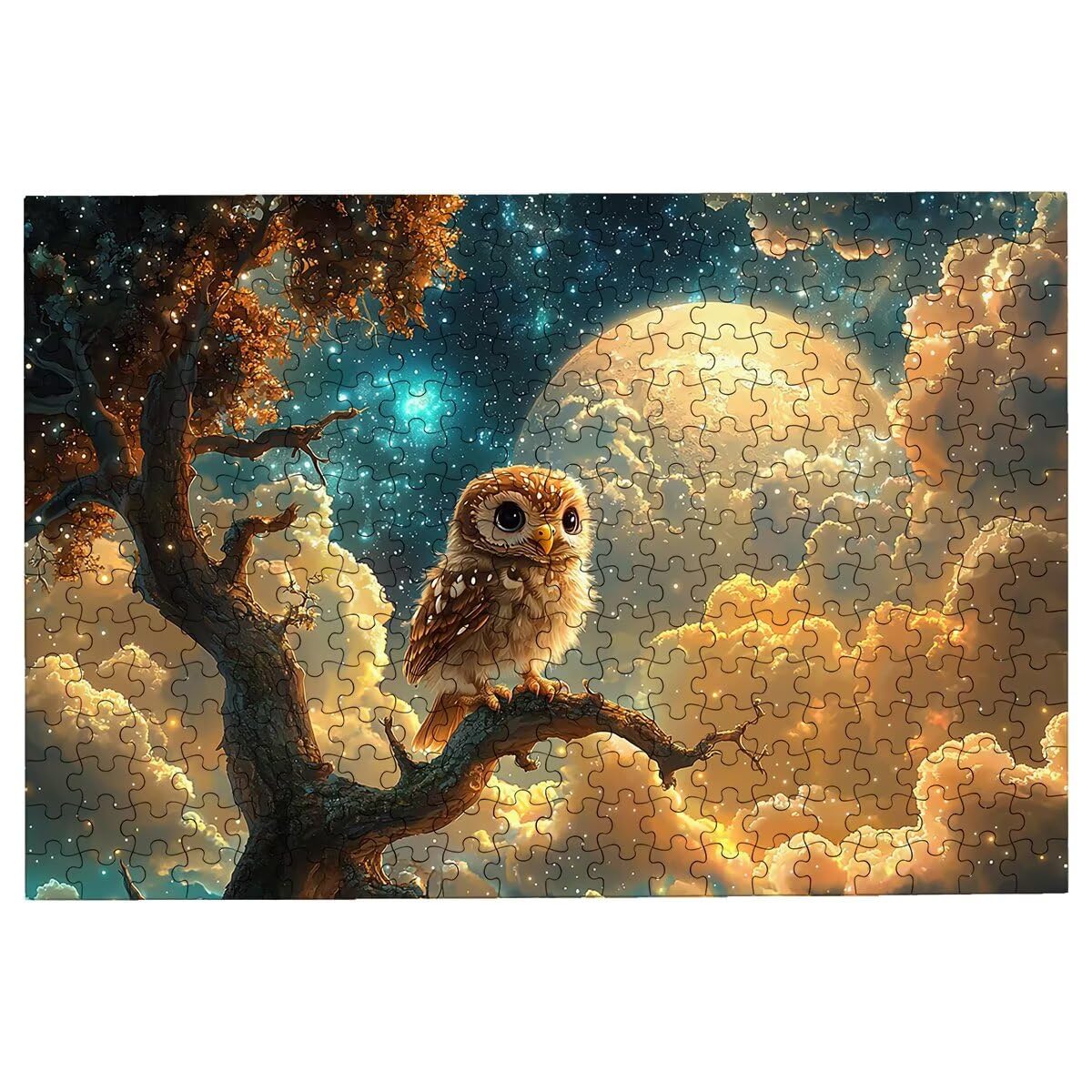 Puzzle 5000 Pezzi Gufo, Puzzle Luna per Adulti, Puzzles in Legno Intrattenimento Creativo, Divertimento, Puzzles Educativi Classici con Confezione di Alta Qualità Idea Regalo Donna, Decor Casa -3144