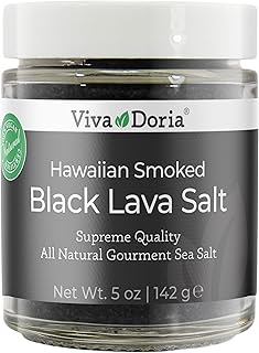 Hawaiian Smoked Black Lava Sea Salt, Fine Grain, 5 Oz Glass Jar