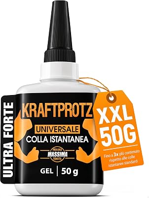 Colla Universale Gel 50 g - Supercolla Multiuso Cianoacrilato Riparazioni