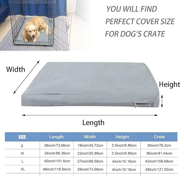 Foto 6 de 8 de Nogsay Fundas para Camas de Perros, Funda de Repuesto para Cama de Perro, Impermeable, Lavable, extraíble
