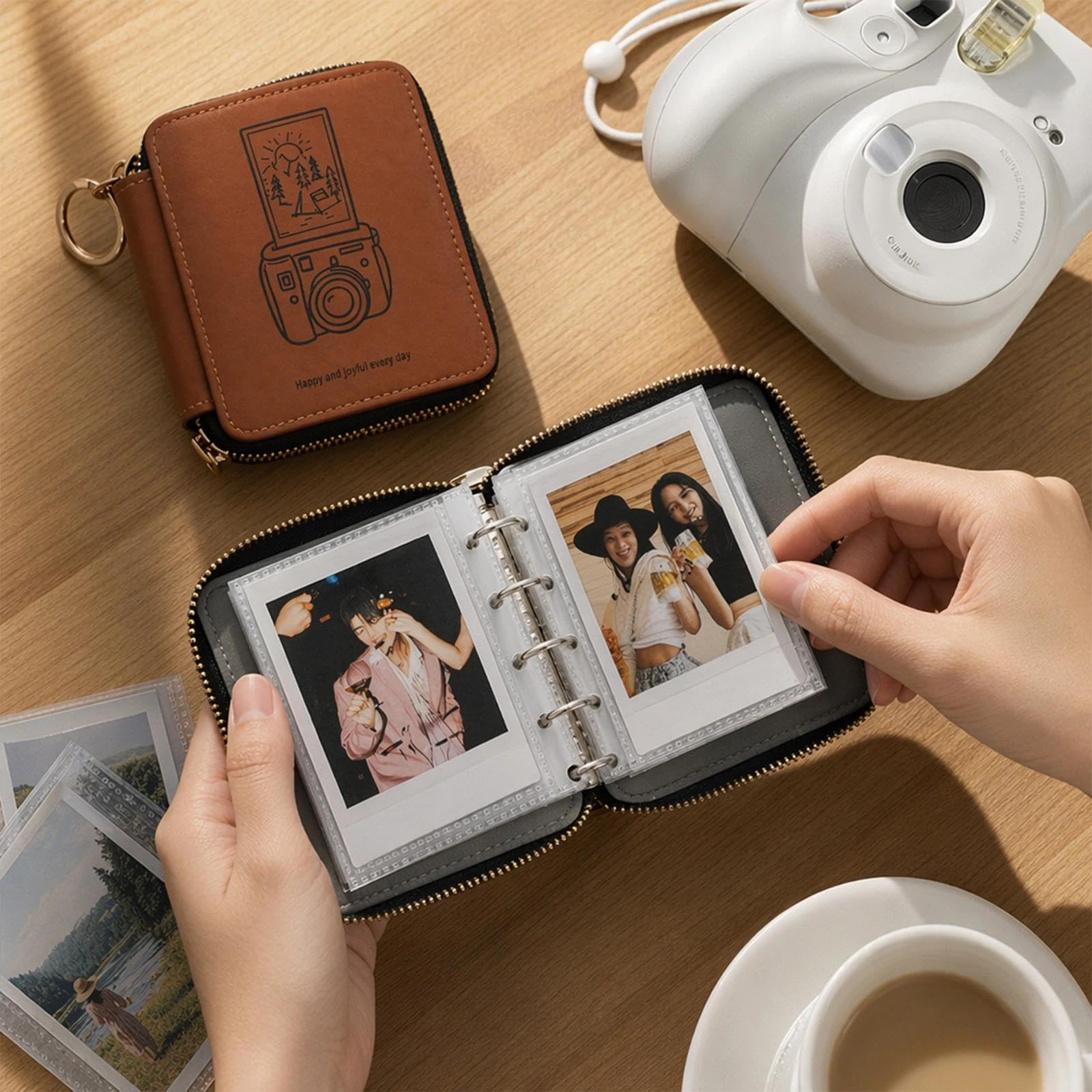 2-pakiety mini albumu fotograficznego z 50 kieszonkami, album na natychmiastowe zdjęcia i karty Kpop, pasuje do Fujifilm Instax Mini 12/11/9/8/25/70/90, Polaroid Snap/Z2300/Hi-Print, Kodak 2x3 cale