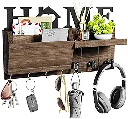 Porta chaves parede, cabide para chaves com 7 ganchos, fácil de guardar, porta-chaves de parede, cabideiro, para entrada, cozinha, banheiro, escritório