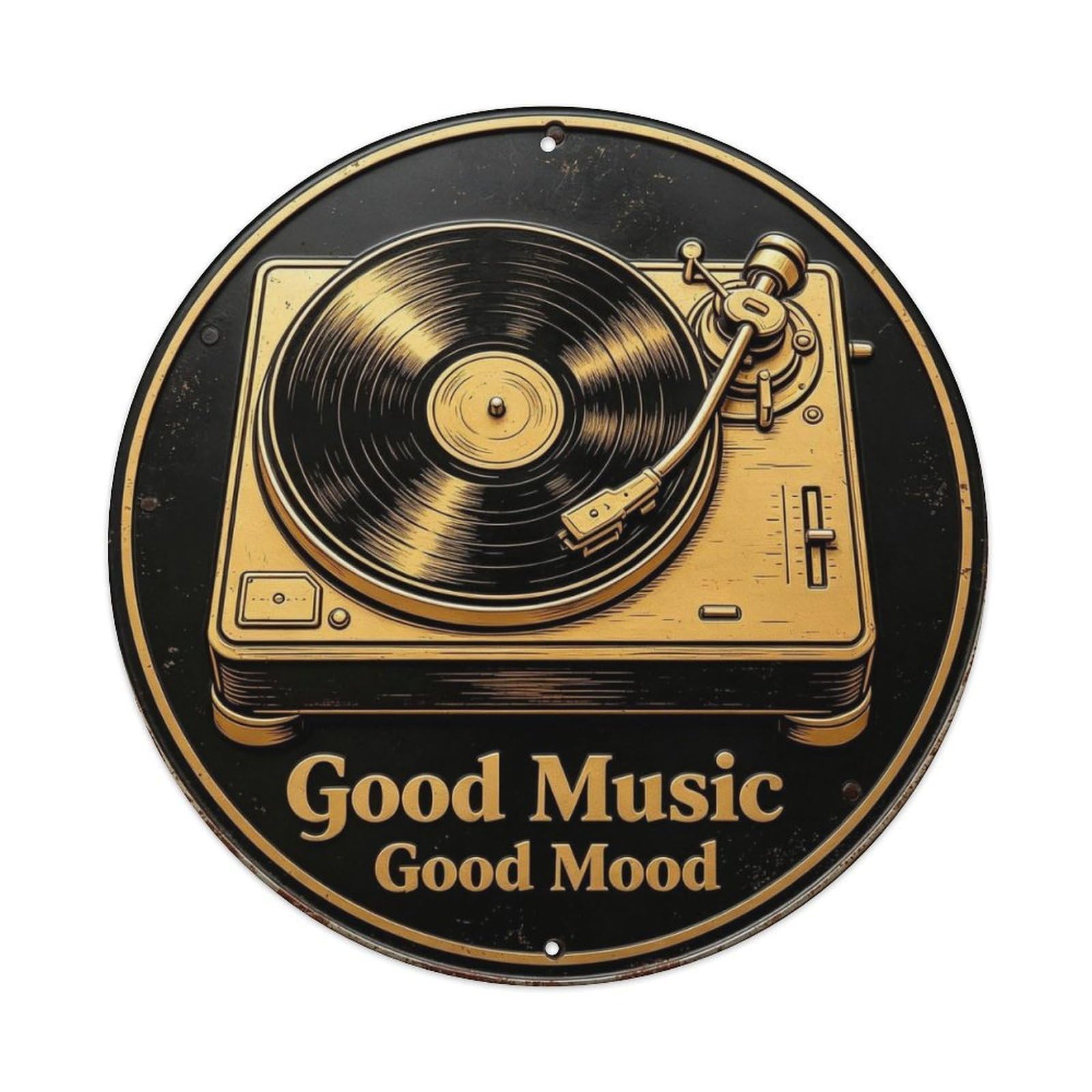 Good Music Good Mood Metal Tin Sign Plaque