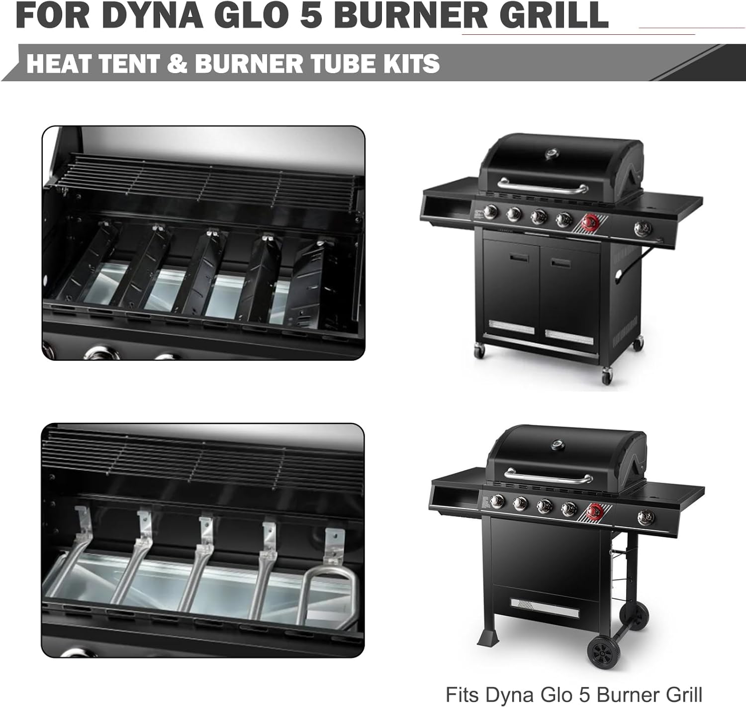 DGH474CRP Replacement Parts for Dyna Glo 5 Burner Grill Replacement Parts DGH485CRP DGH474CRN-D DGH483CRP DGH483CRP-D Dyna Glo Grill Part 70-02-411 70-02-412 Heat Tent 70-02-413 70-02-423 Burner Tube