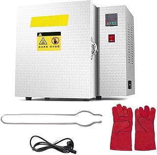 Brennofen Ton Keramik Zuhause,Goldschmelzofen,kompakter Tisch-Elektroofen,inklusive Zange Schutzhandschuhe,für Metallschmelzen,Emaillearbeiten und Gießprojekte