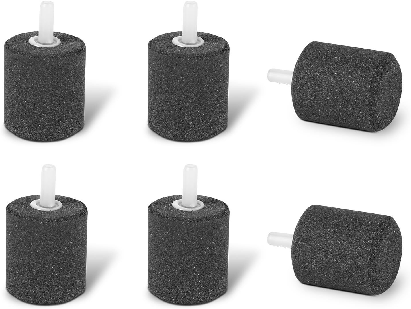 hygger Silent Aquarium Air Stones, Fish Tank Aerator Bubble Stone, Air Pump Accessories for Aquariums Kit for Aquarium Fish Tank and Hydroponic (6PCS(High 0.86in,Dia 0.86in)) - Amazon product rated Grade B