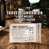 Vista 2 de EVERLIT Survival Emergency Mylar Thermal Blankets -Space Blanket Survival kit Camping Blanket Perfect for First Aid Kit Outdoors, Hiking