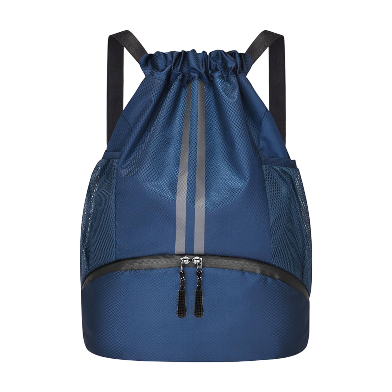 HIKPACKER Unisex Oxford Drawstring Sports Backpack, Dry-Wet Separation Shoe Compartment for Swimming Gym,Training Sports Soccer Basketball Volleyball Bags for Women Men Multi-Use